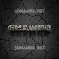 ghawro in Cracked Stone style - 3D name wallpaper