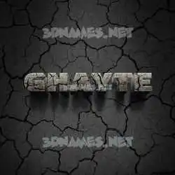 ghayte in Cracked Stone style - 3D name wallpaper