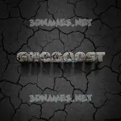 ghoooost in Cracked Stone style - 3D name wallpaper