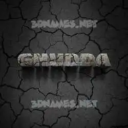 ghudda in Cracked Stone style - 3D name wallpaper