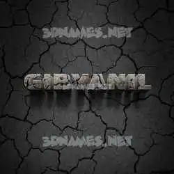 gibyanil in Cracked Stone style - 3D name wallpaper