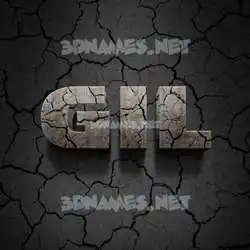 gil in Cracked Stone style - 3D name wallpaper