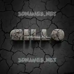gillo in Cracked Stone style - 3D name wallpaper