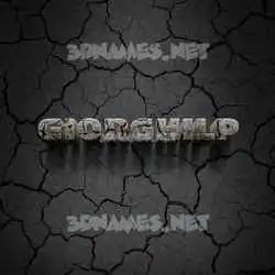 giorghilp in Cracked Stone style - 3D name wallpaper