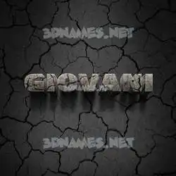giovani in Cracked Stone style - 3D name wallpaper