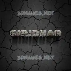 giridhar in Cracked Stone style - 3D name wallpaper
