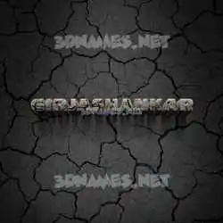 girjashankar in Cracked Stone style - 3D name wallpaper