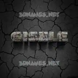 gisele in Cracked Stone style - 3D name wallpaper
