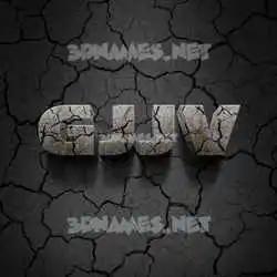 gjjv in Cracked Stone style - 3D name wallpaper