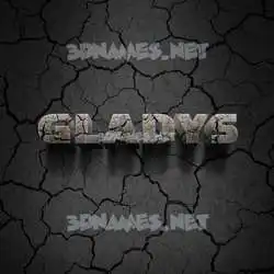gladys in Cracked Stone style - 3D name wallpaper