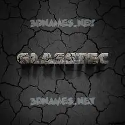 glasstec in Cracked Stone style - 3D name wallpaper