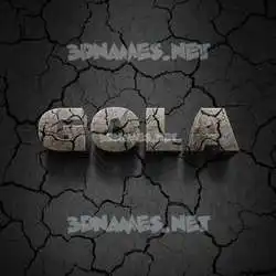 gola in Cracked Stone style - 3D name wallpaper