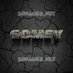 gomsy in Cracked Stone style - 3D name wallpaper