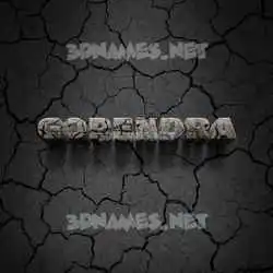 gopendra in Cracked Stone style - 3D name wallpaper