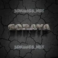 goraya in Cracked Stone style - 3D name wallpaper