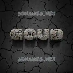 goud in Cracked Stone style - 3D name wallpaper