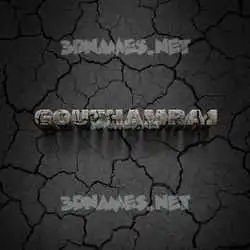 gouthamraj in Cracked Stone style - 3D name wallpaper