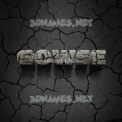 gowse in Cracked Stone style - 3D name wallpaper