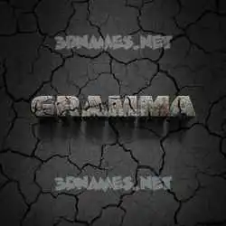 gramma in Cracked Stone style - 3D name wallpaper