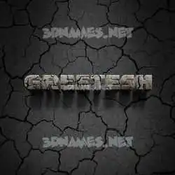 greetesh in Cracked Stone style - 3D name wallpaper
