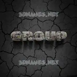 group in Cracked Stone style - 3D name wallpaper