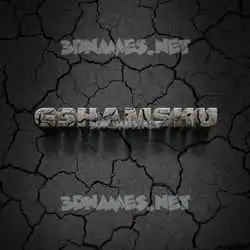 gshamshu in Cracked Stone style - 3D name wallpaper
