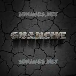 guanche in Cracked Stone style - 3D name wallpaper