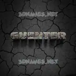 guenter in Cracked Stone style - 3D name wallpaper