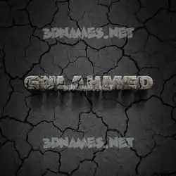 gulahmed in Cracked Stone style - 3D name wallpaper