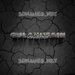 gulahusain in Cracked Stone style - 3D name wallpaper