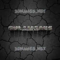 gulamgaus in Cracked Stone style - 3D name wallpaper