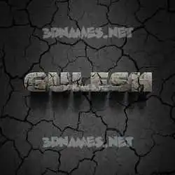 gulesh in Cracked Stone style - 3D name wallpaper