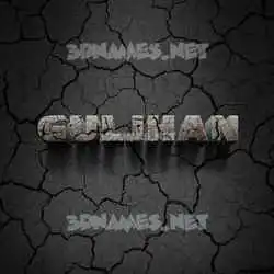 guljhan in Cracked Stone style - 3D name wallpaper