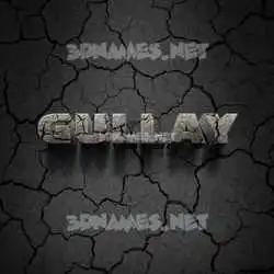 gullay in Cracked Stone style - 3D name wallpaper