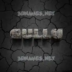 gullu in Cracked Stone style - 3D name wallpaper