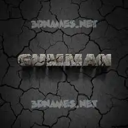 gumman in Cracked Stone style - 3D name wallpaper