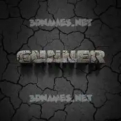 gunner in Cracked Stone style - 3D name wallpaper