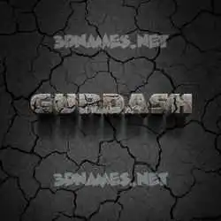 gurdash in Cracked Stone style - 3D name wallpaper
