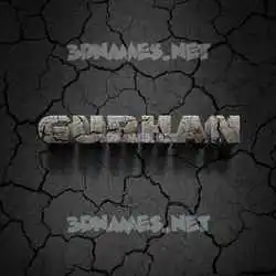 gurhan in Cracked Stone style - 3D name wallpaper