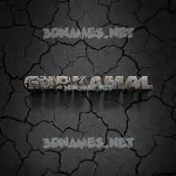gurkamal in Cracked Stone style - 3D name wallpaper