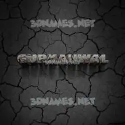 gurkanwal in Cracked Stone style - 3D name wallpaper