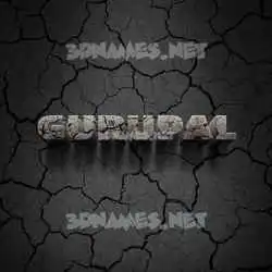 gurupal in Cracked Stone style - 3D name wallpaper