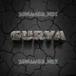 gurya in Cracked Stone style - 3D name wallpaper