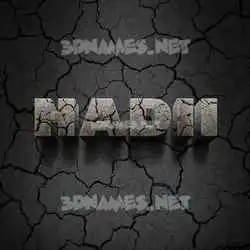 hadii in Cracked Stone style - 3D name wallpaper