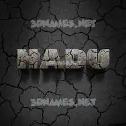 hadu in Cracked Stone style - 3D name wallpaper