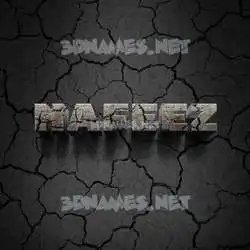 hafeez in Cracked Stone style - 3D name wallpaper