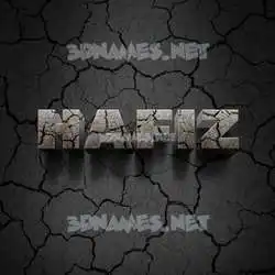 hafiz in Cracked Stone style - 3D name wallpaper