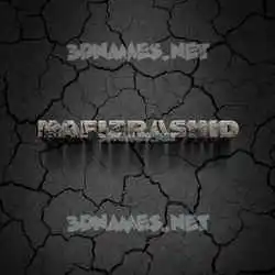 hafizrashid in Cracked Stone style - 3D name wallpaper
