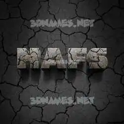 hafs in Cracked Stone style - 3D name wallpaper