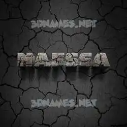 hafssa in Cracked Stone style - 3D name wallpaper